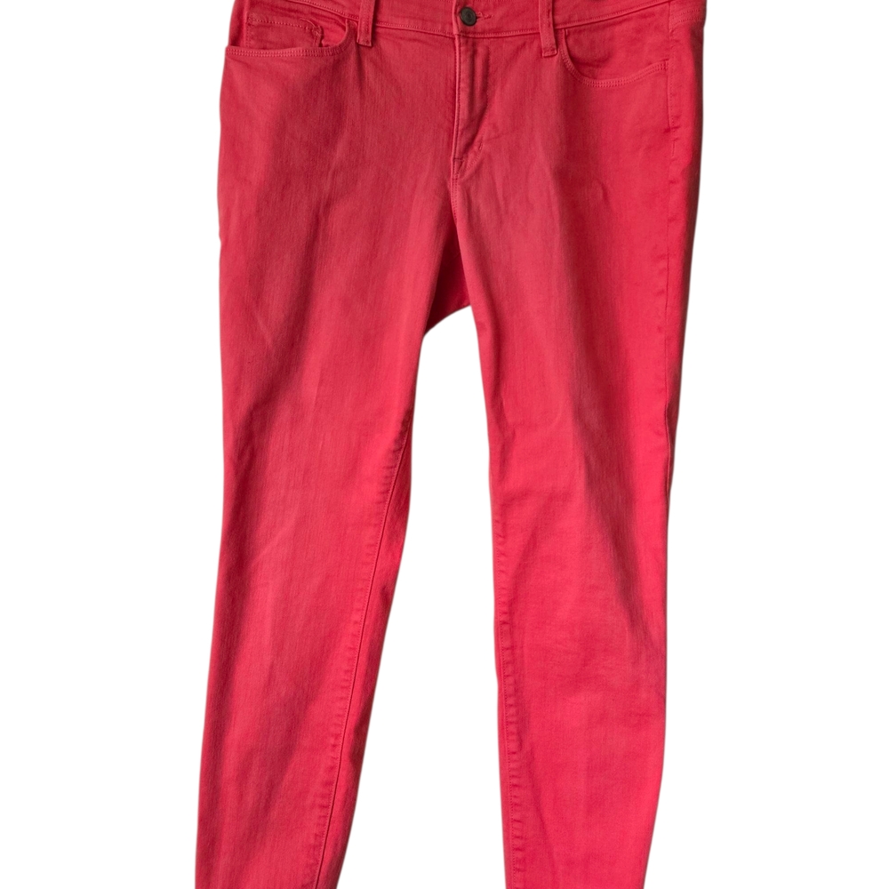 Coral Skinny Jeans with Tapered Legs